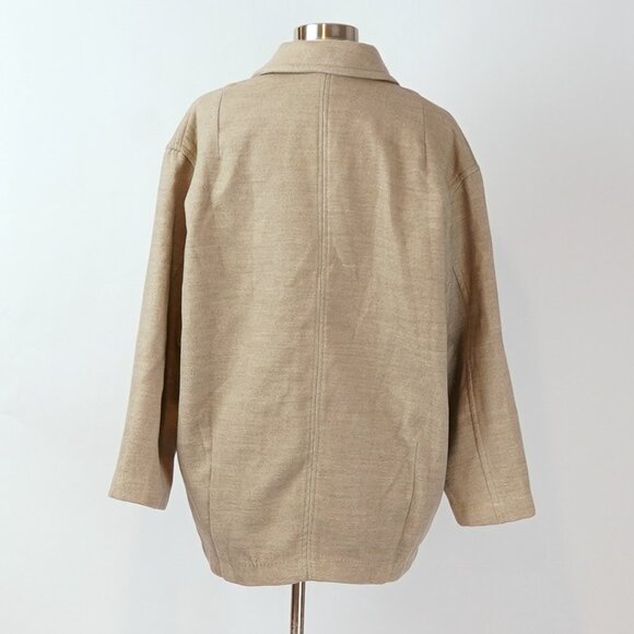 Free People Hannah Slouchy Beige Oversize Blazer Coat - Size XS - Picture 4 of 7